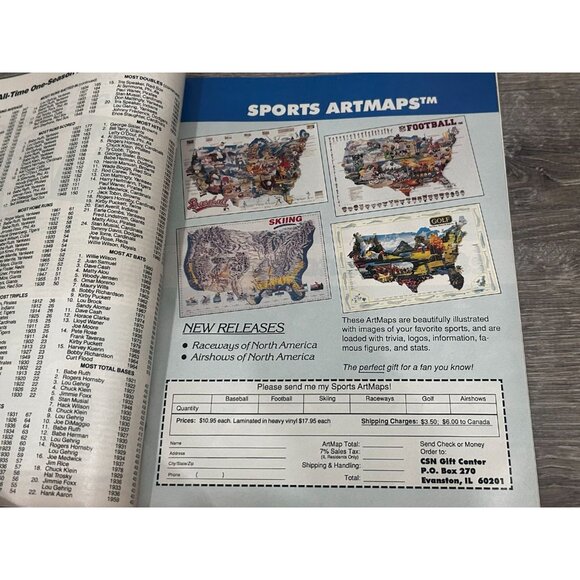 1990 Baseball Digest Magazine Yearbook Ryne Sandberg, Chicago Cubs Will Clark - Picture 5 of 6